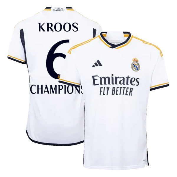 Kroos 6 Champions Real Madrid Home Soccer Jersey 2023 24