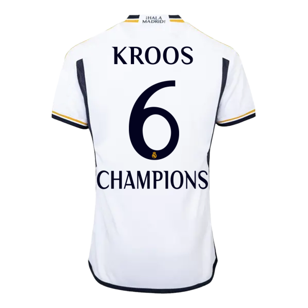 Kroos 6 Champions Real Madrid Home Soccer Jersey 2023 24 2