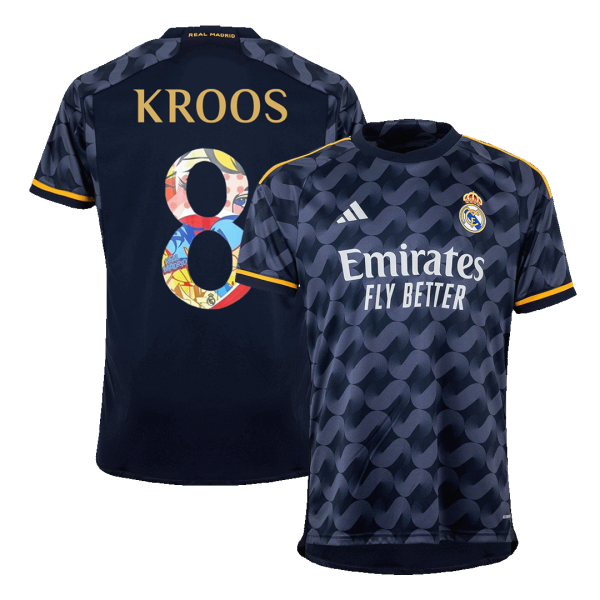 Kroos 8 Real Madrid Away Soccer Jersey 2023 24 Sen2 Font