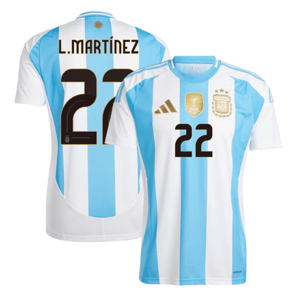 L Mart Nez 22 Argentina Home Soccer Jersey 2024