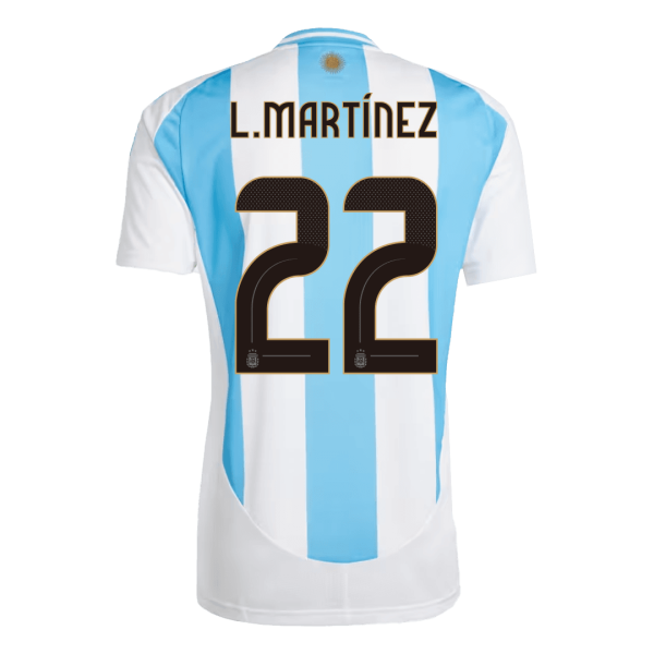 L Mart Nez 22 Argentina Home Soccer Jersey 2024 2