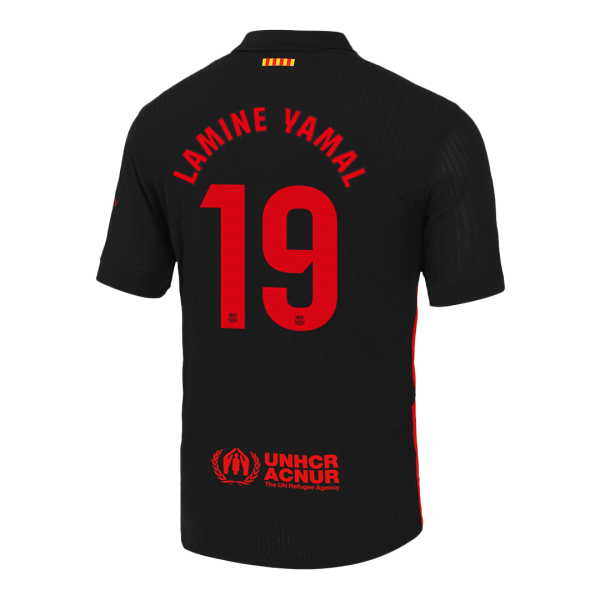 Lamine Yamal 19 Barcelona Away Authentic Soccer Jersey 2024 25 Spotify Logo Without Text 2