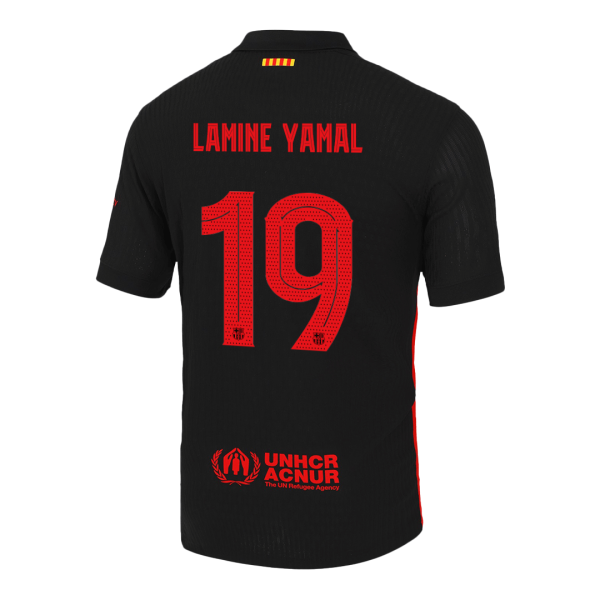 Lamine Yamal 19 Barcelona Away Authentic Soccer Jersey 2024 25 Ucl Spotify Logo Without Text 2