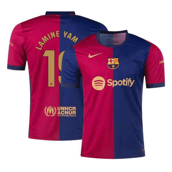 Lamine Yamal 19 Barcelona Home Soccer Jersey 2024 25