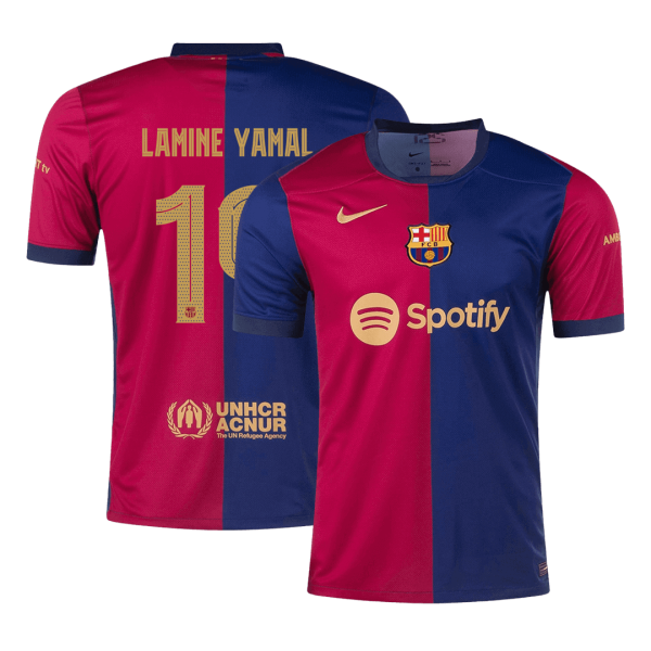 Lamine Yamal 19 Barcelona Home Soccer Jersey 2024 25 Ucl