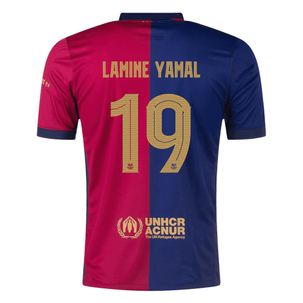 Lamine Yamal 19 Barcelona Home Soccer Jersey 2024 25 Ucl 2