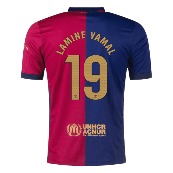 Lamine Yamal 19 Barcelona Home Soccer Jersey 2024 25 2