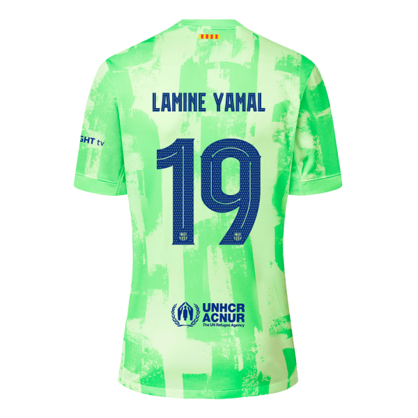 Lamine Yamal 19 Barcelona Third Away Soccer Jersey 2024 25 Ucl Spotify Logo Without Text 2