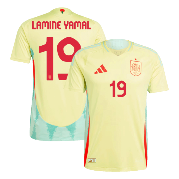 Lamine Yamal 19 Spain Away Authentic Soccer Jersey Euro 2024