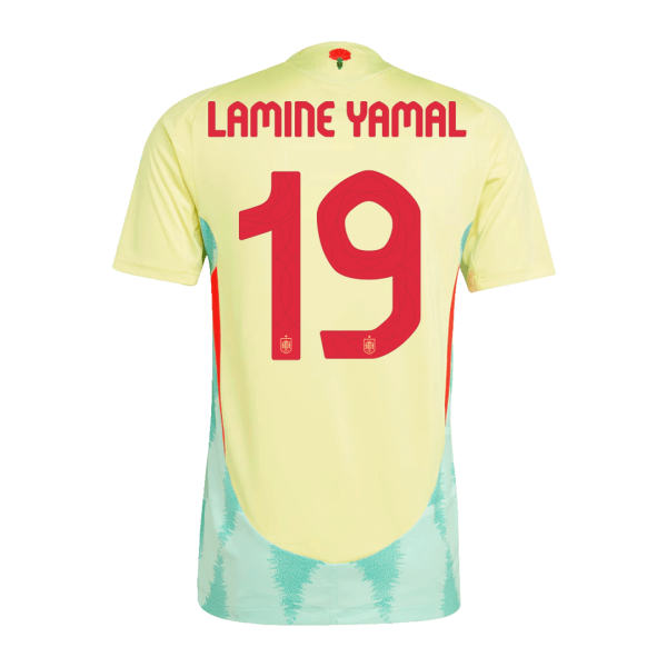 Lamine Yamal 19 Spain Away Authentic Soccer Jersey Euro 2024 2