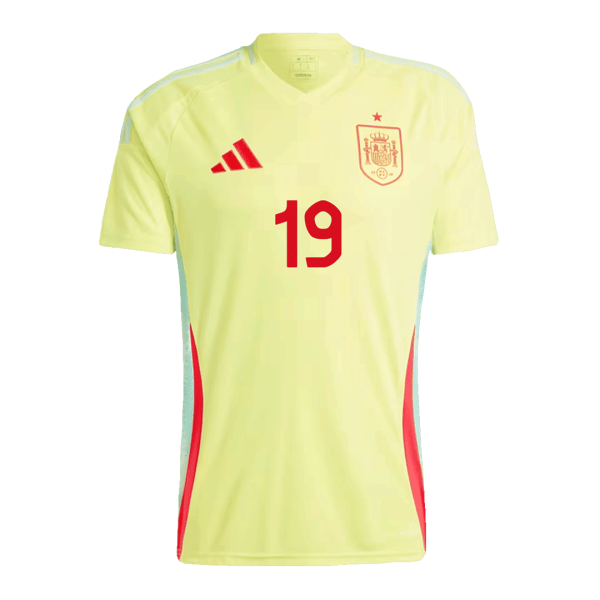 Lamine Yamal 19 Spain Away Soccer Jersey Euro 2024 1