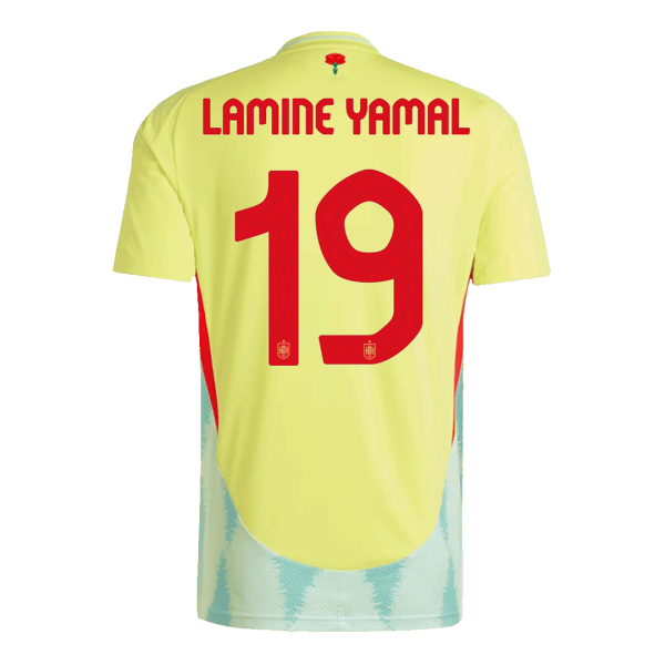 Lamine Yamal 19 Spain Away Soccer Jersey Euro 2024 2