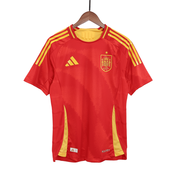 Lamine Yamal 19 Spain Home Authentic Soccer Jersey Euro 2024 3