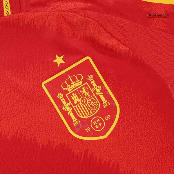 Lamine Yamal 19 Spain Home Authentic Soccer Jersey Euro 2024 6