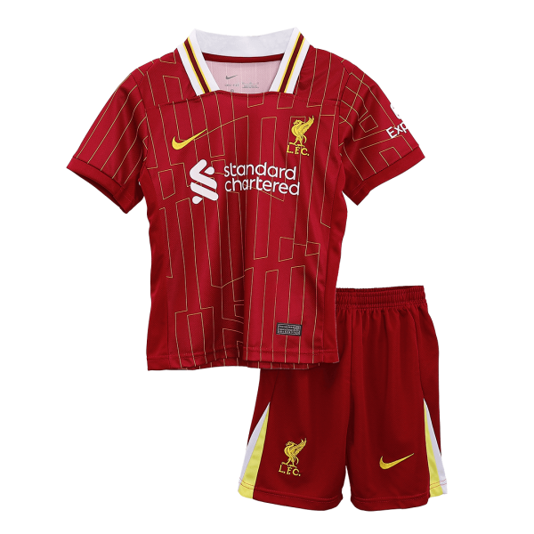 Liverpool Home Kids Soccer Jerseys Kit 2024 25 2