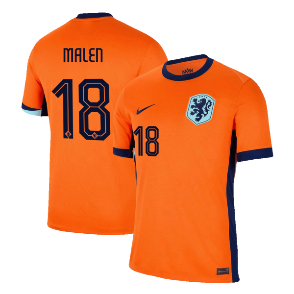 Malen 18 Netherlands Home Soccer Jersey Euro 2024