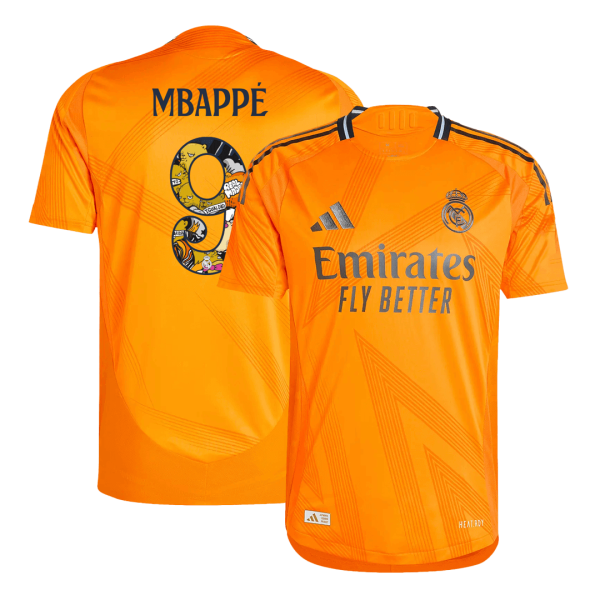 Mbapp 9 Real Madrid Away Authentic Soccer Jersey 2024 25 Bear Champ Font