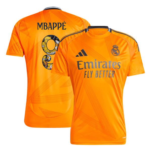 Mbapp 9 Real Madrid Away Soccer Jersey 2024 25 Bear Champ Font