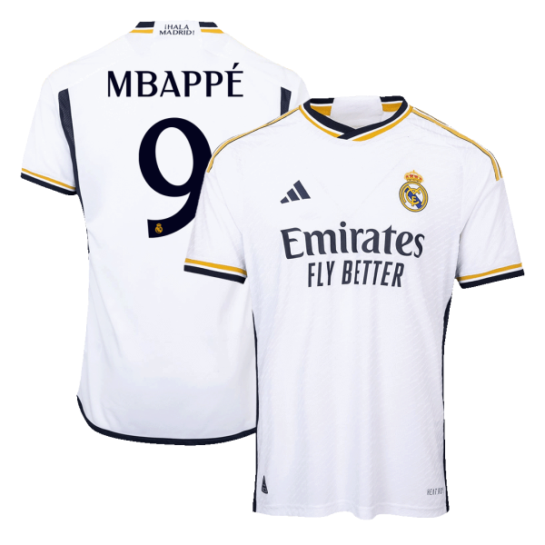 Mbapp 9 Real Madrid Home Authentic Soccer Jersey 2023 24