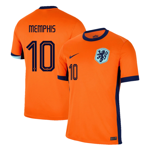 Memphis 10 Netherlands Home Soccer Jersey Euro 2024