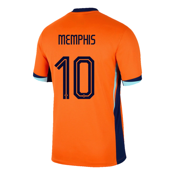 Memphis 10 Netherlands Home Soccer Jersey Euro 2024 2