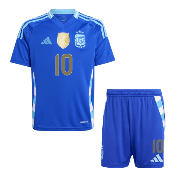 Messi 10 Argentina Away Kids Soccer Jerseys Kit 2024