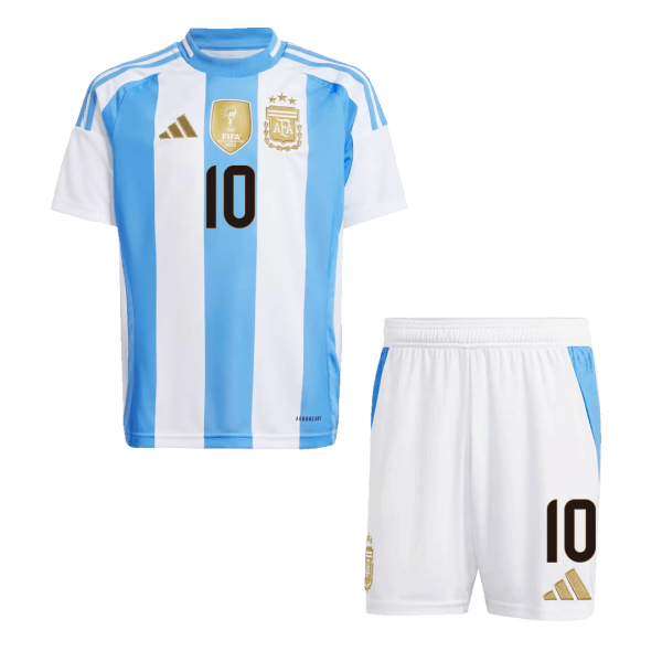 Messi 10 Argentina Home Kids Soccer Jerseys Kit 2024