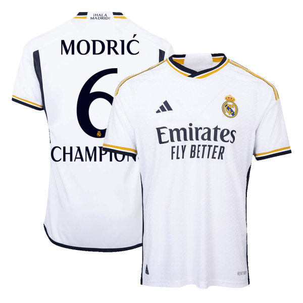 Modri 6 Champions Real Madrid Home Authentic Soccer Jersey 2023 24