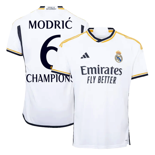 Modri 6 Champions Real Madrid Home Soccer Jersey 2023 24