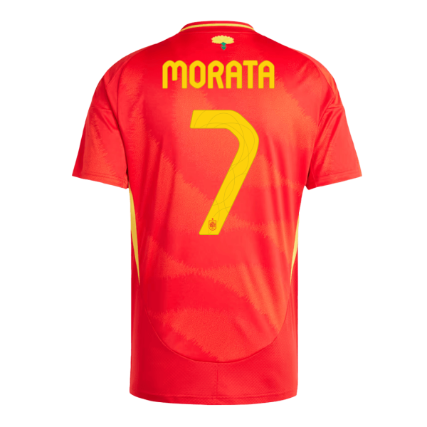 Morata 7 Spain Home Soccer Jersey Euro 2024 2