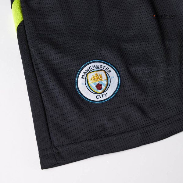 Manchester City Away Kids Soccer Jerseys Full Kit 2024 25 16