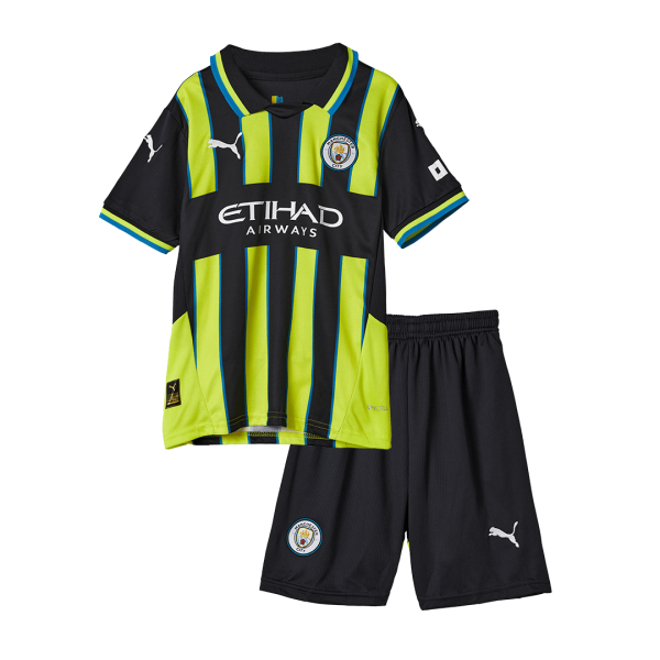 Manchester City Away Kids Soccer Jerseys Full Kit 2024 25 2