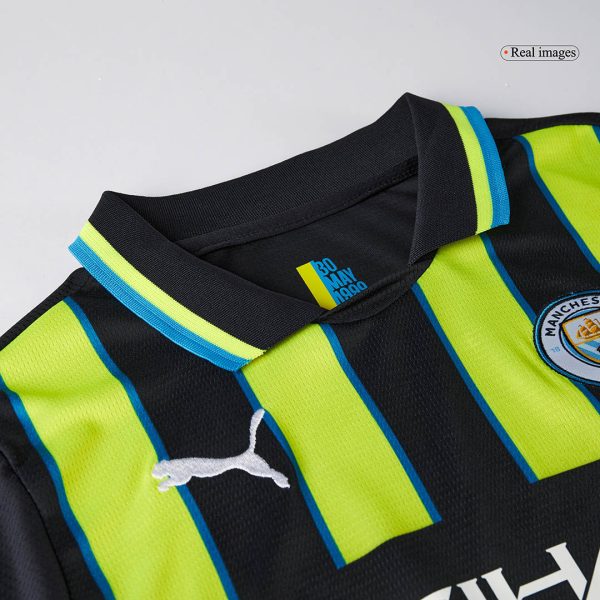 Manchester City Away Kids Soccer Jerseys Full Kit 2024 25 7