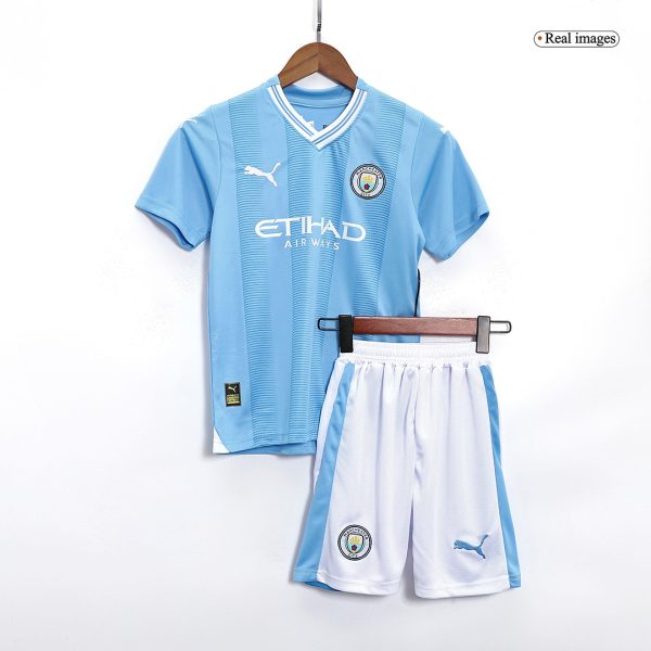 Manchester City Home Kids Jerseys Kit 2023 24 1