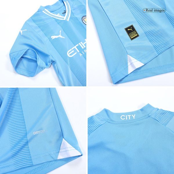 Manchester City Home Kids Jerseys Kit 2023 24 8