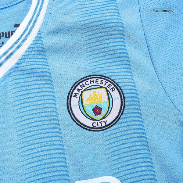 Manchester City Home Kids Jerseys Kit 2023 24 9