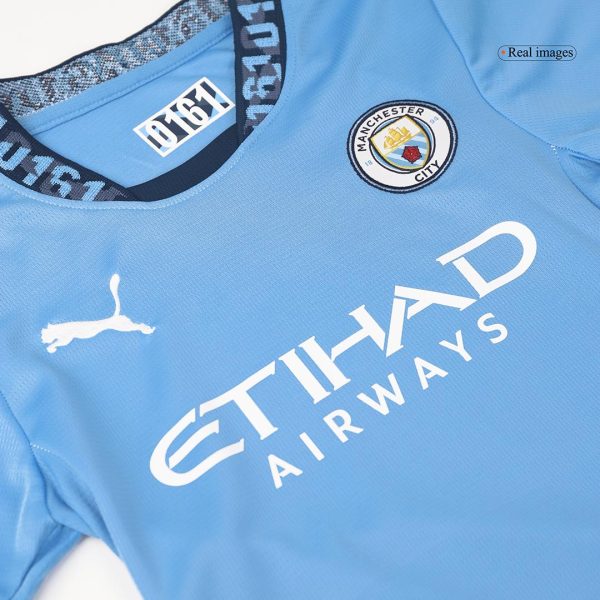 Manchester City Home Kids Soccer Jerseys Kit 2024 25 11