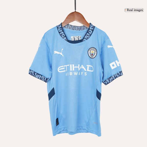 Manchester City Home Kids Soccer Jerseys Kit 2024 25 4