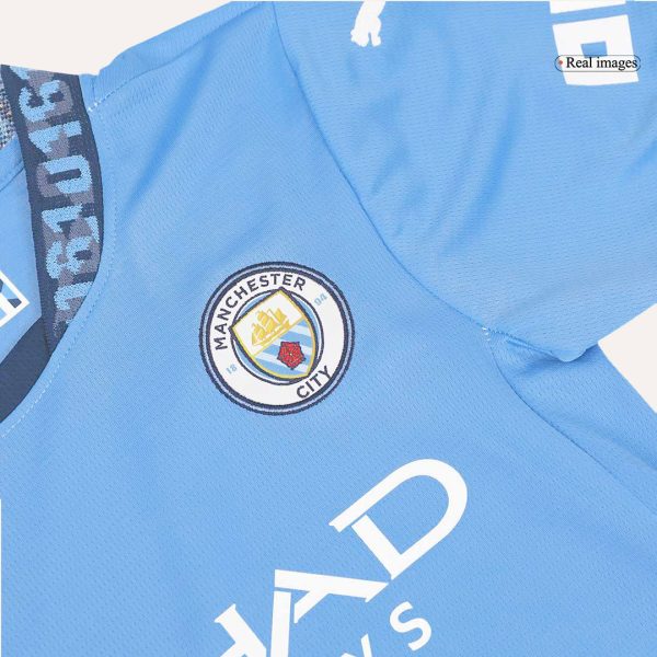 Manchester City Home Kids Soccer Jerseys Kit 2024 25 9