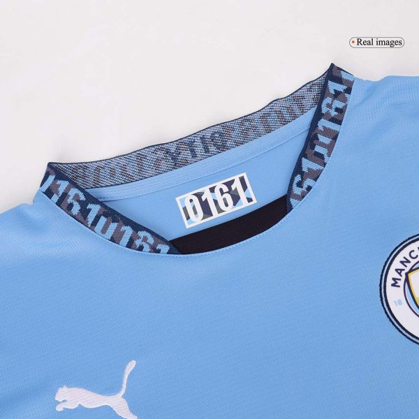 Manchester City Home Long Sleeve Soccer Jersey 2024 25 5