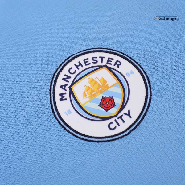 Manchester City Home Long Sleeve Soccer Jersey 2024 25 6