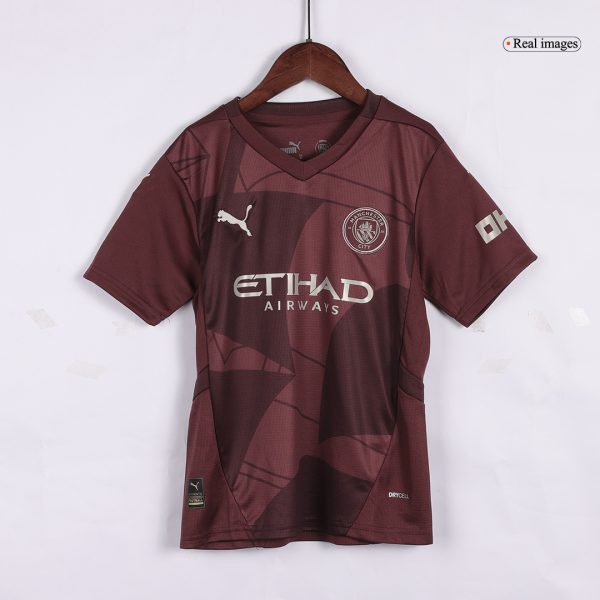 Manchester City Third Away Kids Soccer Jerseys Full Kit 2024 25 3