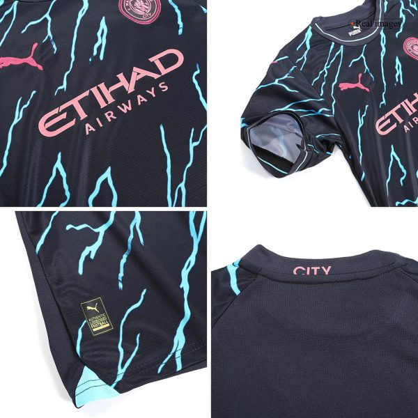 Manchester City Third Away Kids Soccer Jerseys Kit 2023 24 8