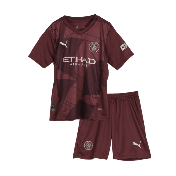 Manchester City Third Away Kids Soccer Jerseys Kit 2024 25 2