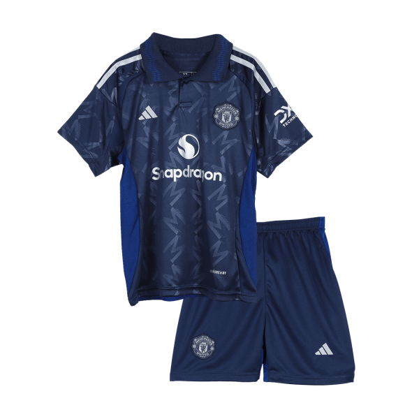 Manchester United Away Kids Soccer Jerseys Kit 2024 25 2