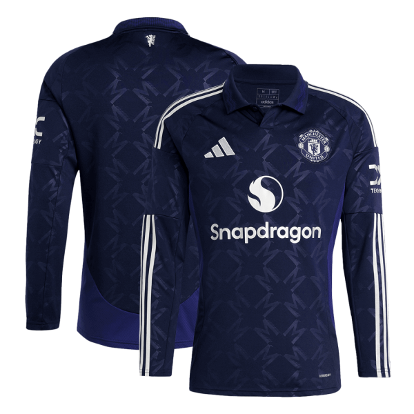 Manchester United Away Long Sleeve Soccer Jersey 2024 25 2