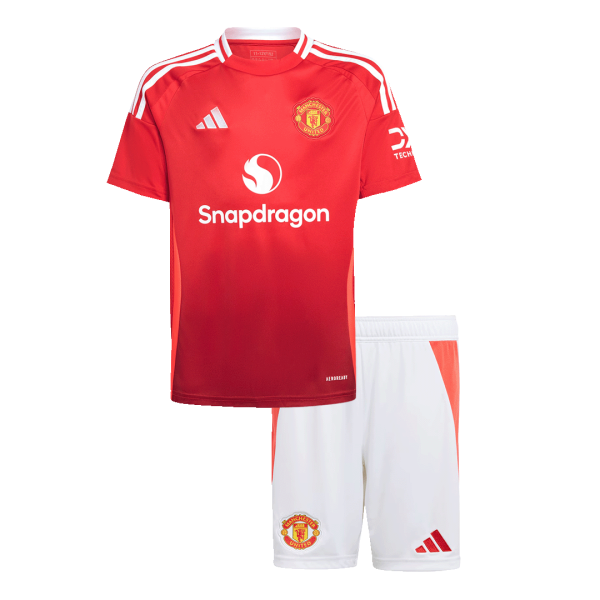 Manchester United Home Kids Soccer Jerseys Kit 2024 25