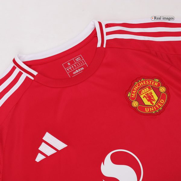 Manchester United Home Long Sleeve Soccer Jersey 2024 25 9