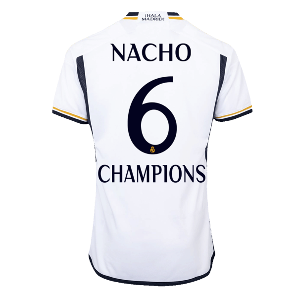 Nacho 6 Champions Real Madrid Home Authentic Soccer Jersey 2023 24 2