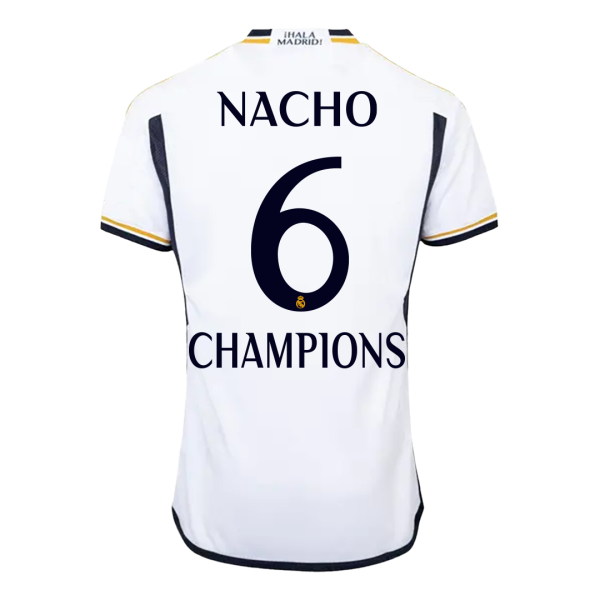 Nacho 6 Champions Real Madrid Home Soccer Jersey 2023 24 2